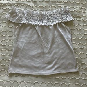 Zara Off the shoulder white crop
